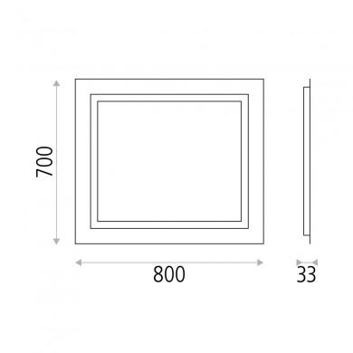 Miroir Lumineux Salle de Bain Mul 1x43W LED Blanc ACB A163000LB