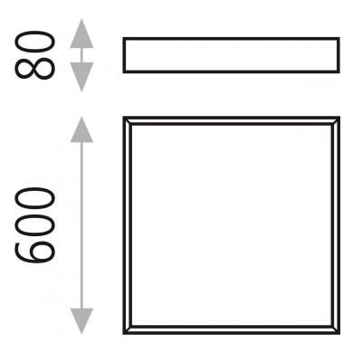 Plafonnier Plat Munich 1x52W LED Blanc ACB P375960B