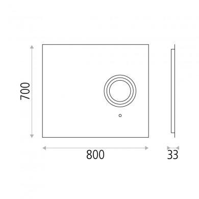 Miroir Lumineux Salle de Bain Olter 1x50W LED Blanc ACB A943810LB