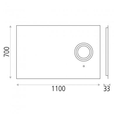 Miroir Lumineux Salle de Bain Olter 1x61W LED Blanc ACB A943820LB