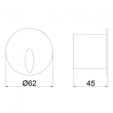 Encastré Orion 1x3W LED Anthracite ACB E2063000GR