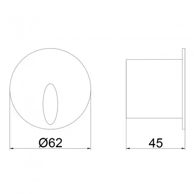 Encastré Orion 1x3W LED Anthracite AC_E2063000GR E2063000GR Encastré Orion 1x3W LED Anthracite ACB E2063000GR