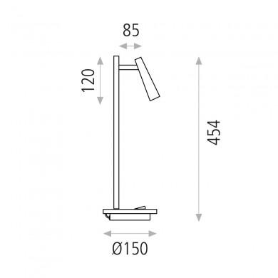 Lampe Articulée Panau 1x6W LED Nickel Satiné ACB S36600NS