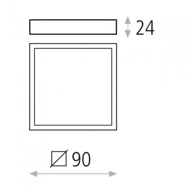 Plafonnier Roku 1x6W LED Blanc 3000K ACB P343610B