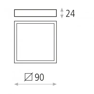 Plafonnier Roku 1x6W LED Blanc 3000K ACB P343610B
