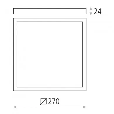 Plafonnier Roku 1x24W LED Blanc 4000K ACB P343641B