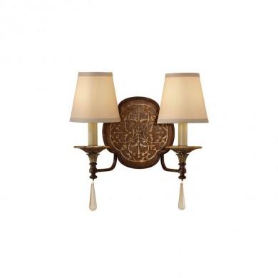 Applique Murale Marcella 2x60W Bronze foncé et Or FEISS femarcella2