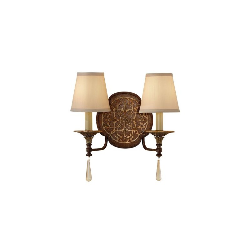 Applique Murale Marcella 2x60W Bronze foncé et Or FEISS femarcella2