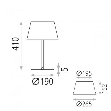 Lampe Stilo 1x15W E27 Noir H410 ACB S8202080N