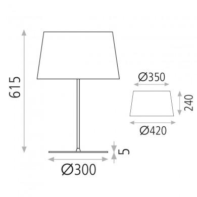 Lampe Stilo 1x15W E27 Noir H615 ACB S8202180N
