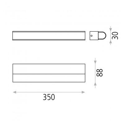 Applique Murale Tesla 1x13.6W LED Chrome Opale ACB A383410C