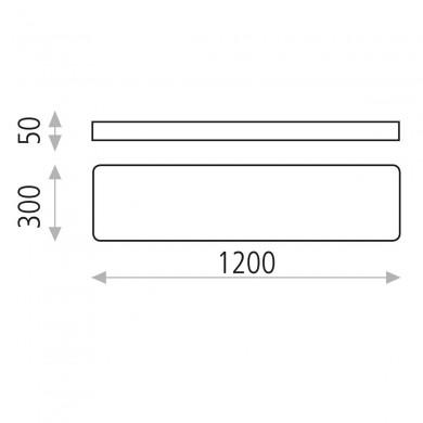 Plafonnier Plat Turin 1x55W LED Blanc 3000K ACB P376120B