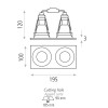 Encastré Waka 2x8W Blanc ACB P37252B