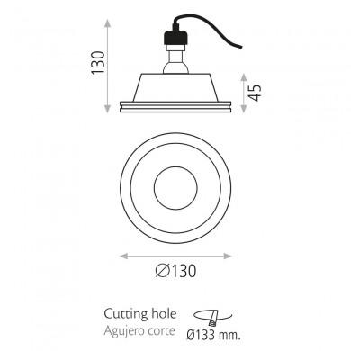 Encastré Yota 1x8W Blanc ACB P34081B