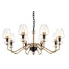 Lustre Doré Armand 8x40W Noir Laiton ELSTEAD LIGHTING DL ARMAND8 AB