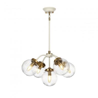 Suspension Cosmos 5x8W Crème Laiton ELSTEAD LIGHTING DL COSMOS5