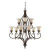 Lustre Drawing Room 9x100W Noyer ELSTEAD LIGHTING FE DRAWING ROOM9