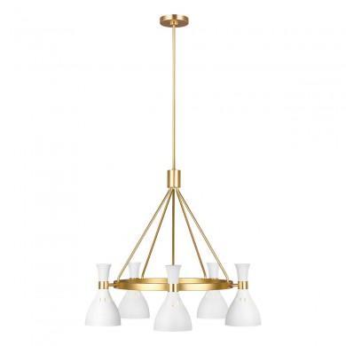 Suspension Joan 5x60W Laiton Blanc ELSTEAD LIGHTING FE JOAN5 MW