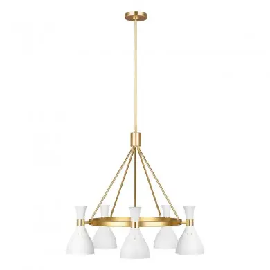Suspension Joan 5x60W Laiton Blanc ELSTEAD LIGHTING FE JOAN5 MW