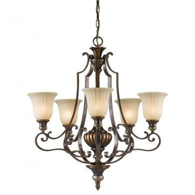 Lustre Kelham Hall 5x60W Or Bronze ELSTEAD LIGHTING FE KELHAM HALL5 UPLT