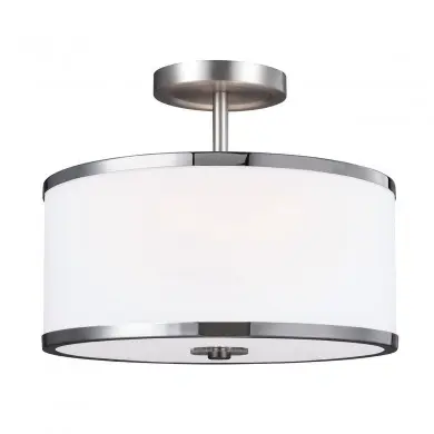 Suspension Prospect Park 2x100W Nickel Satiné Chrome ELSTEAD LIGHTING FE PROSPECT PARK SF