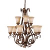 Lustre Sonoma Valley 9x60W Laiton Vieilli ELSTEAD LIGHTING FE SONOMAVALLEY9