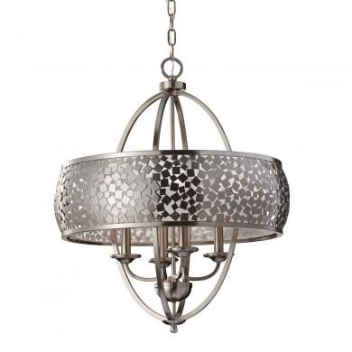 Suspension Zara 4x60W Acier Brossé ELS_fezara4l FE ZARA4 L Suspension Zara 4x60W Acier Brossé ELSTEAD LIGHTING FE ZARA4 L
