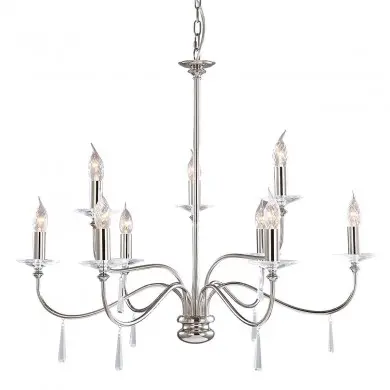 Lustre Finsbury Park 9x60W Nickel Poli ELS_fp9polnickel FP9 POL NICKEL Lustre Finsbury Park 9x60W Nickel Poli ELSTEAD LIGHTING FP9 POL NICKEL
