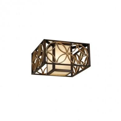 Plafonnier Remy 2x60W Bronze foncé et Or FEISS feremyf