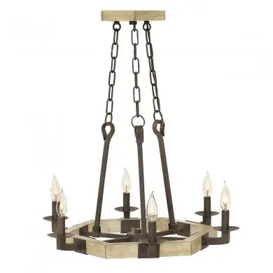 Lustre Wyatt 6x60W Rouille ELS_hkwyatt6 HK WYATT6 Lustre Wyatt 6x60W Rouille ELSTEAD LIGHTING HK WYATT6