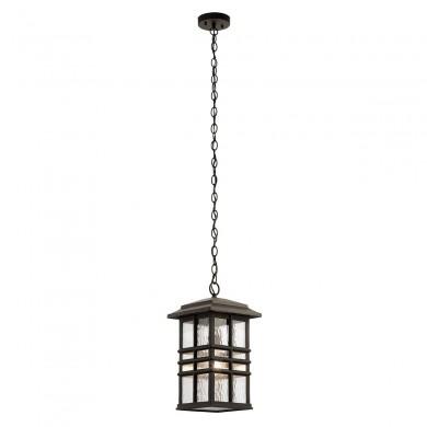 Suspension Beacon Square 1x40W Bronze Vieilli ELSTEAD LIGHTING KL BEACON SQUARE8 OZ