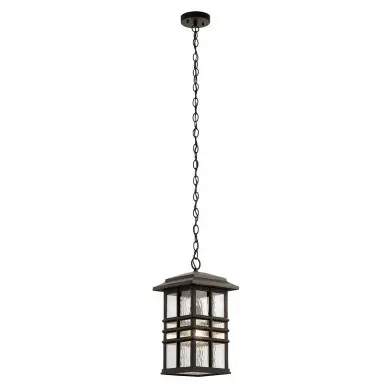 Suspension Beacon Square 1x40W Bronze Vieilli ELSTEAD LIGHTING KL BEACON SQUARE8 OZ