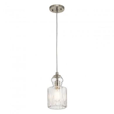 Suspension Riviera 1x60W Nickel Brossé H270mm ELSTEAD LIGHTING KL RIVIERA P B