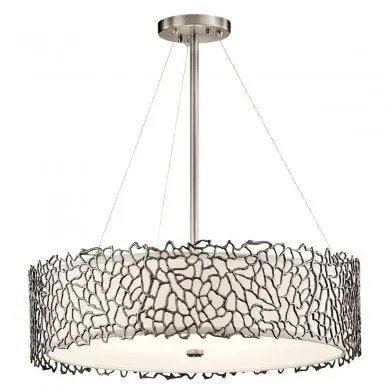 Suspension Silver Coral 4x100W Etain D559mm ELSTEAD LIGHTING KL SILVER CORAL P B