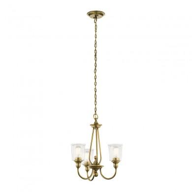 Lustre Waverly 3x60W Laiton Naturel ELSTEAD LIGHTING KL WAVERLY3 NBR