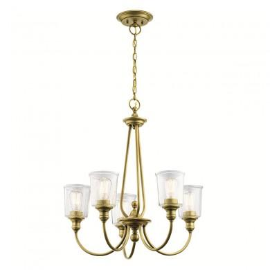 Lustre Waverly 5x60W Laiton Naturel ELSTEAD LIGHTING KL WAVERLY5 NBR