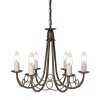 Lustre Minster 6x60W Or Noir ELSTEAD LIGHTING MN6 BLK GOLD