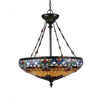 Suspension Tiffany Belle Fleur 4x100W Bronze Vintage ELS_qzbellefleurp QZ BELLE FLEUR P Suspension Tiffany Belle Fleur 4x100W Bronze Vintage ELSTEAD LIGHTING QZ BELLE FLEUR P