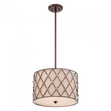 Suspension Brown Lattice 3x100W Cuivre ELSTEAD LIGHTING QZ BROWN LATTICE P M