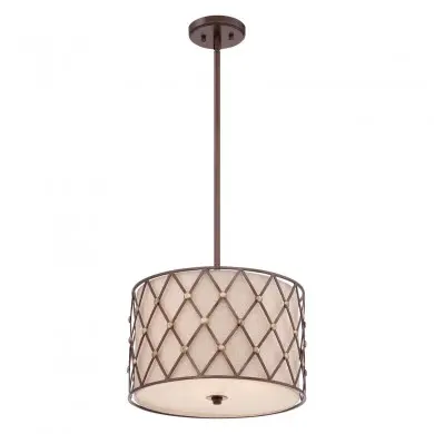 Suspension Brown Lattice 3x100W Cuivre ELS_qzbrownlatticepm QZ BROWN LATTICE P M Suspension Brown Lattice 3x100W Cuivre ELSTEAD LIGHTING QZ BROWN LATTICE P M