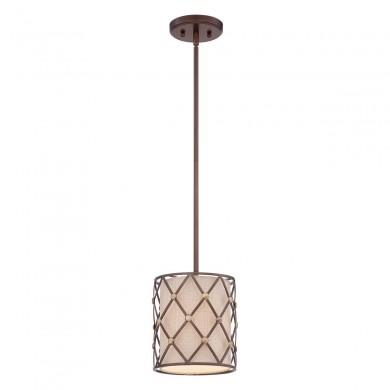 Suspension Brown Lattice 1x100W Cuivre ELSTEAD LIGHTING QZ BROWN LATTICE P S