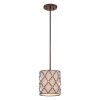 Suspension Brown Lattice 1x100W Cuivre ELSTEAD LIGHTING QZ BROWN LATTICE P S