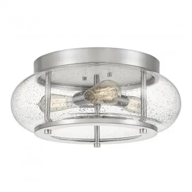Plafonnier Trilogy 3x60W Nickel Brossé H180mm ELSTEAD LIGHTING QZ TRILOGY FM BN