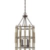 Suspension Wood Hollow 4x60W Noir Rustique ELSTEAD LIGHTING QZ WOOD HOLLOW 4P