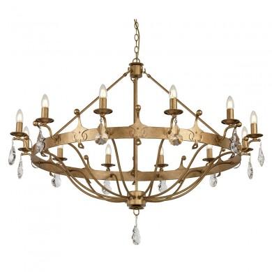 Lustre Windsor 12x60W Or Patiné ELSTEAD LIGHTING WINDSOR12 GOLD