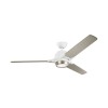 Ventilateur Plafond Zeus 152cm Blanc Argenté KICHLER KLF-ZEUS-60-WHT