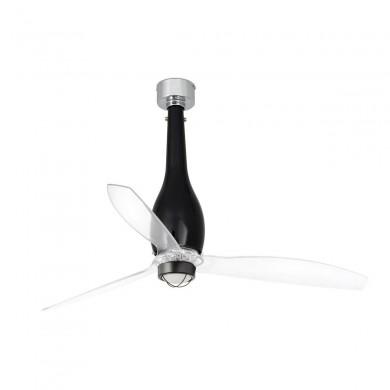 Ventilateur Plafond Eterfan LED 128cm Noir brillant transparent FARO 32002-10