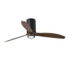 Ventilateur Plafond Mini Tube Fan LED 128cm Noir mat bois mat FARO 32042-10