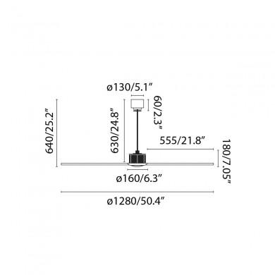 Ventilateur Plafond Just Fan LED 128cm Noir FARO 32100-10