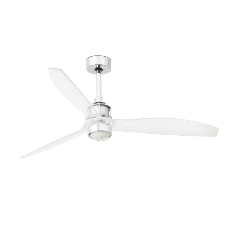 Ventilateur Plafond Just Fan LED 128cm Chrome brillant Transparent FAR_33394-9 33394-9 Ventilateur Plafond Just Fan LED 128cm Chrome brillant Transparent FARO 33394-9
